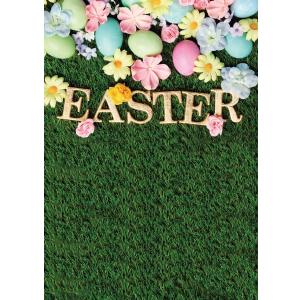 Dudaacvt 8x10 ft Easter Backdrop Happy Easter Backdrops Easter Green Grass Colorful Eggs Backdrop Easter Party Decorations Banner