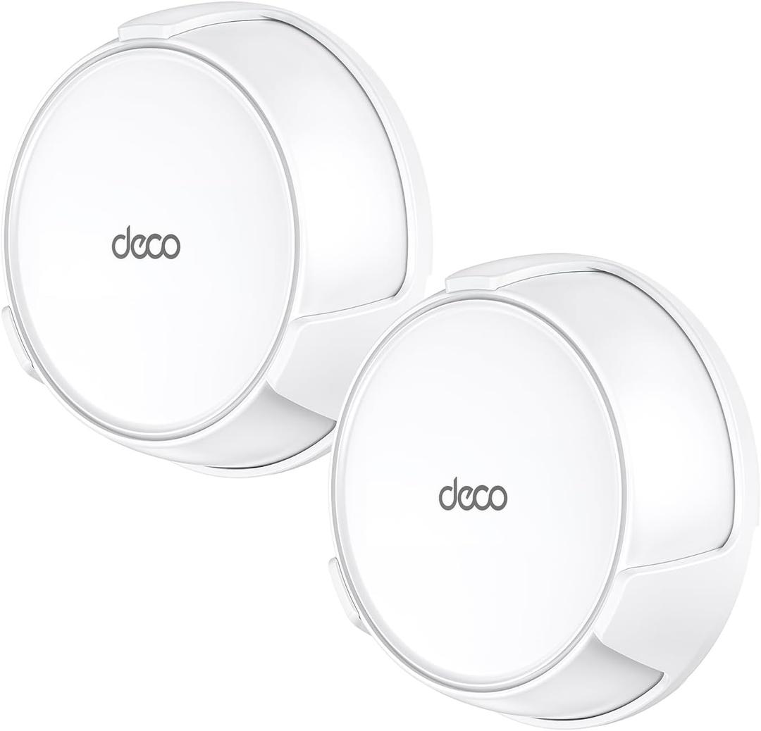 XLTTYWL Deco WiFi 7 Wall Mount Kit, Deco BE23/BE25/BE3600/BE5000 Router Mount Bracket Optimize Space&Cable Management for TP Decos 7 Dual-Band WiFi 7 Mesh Wi-Fi System (White, 2 Pack)