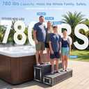36.6” Hot Tub Steps with Storage, 780 lbs Load Capacity, Black