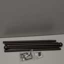 Curtain Rods for windows 28-78 inch, 5/8 inch Decorative Brown Splicing Heavy Duty Metal Curtain Rod set with Brackets