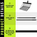 Lasnten 3 Sets Metal Manure Fork with Long Metal Handle Pitch Fork Manure Rake Black Heavy Duty Muck Rake for Gardening Horse Stall Stable Grass Hay Cleaning Farm Work