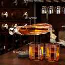 Gifts for Men, Kollea Cool Galaxy Spaceship Whiskey Decanter Set with 2 Shot Glasses- Handmade Limited Edition, Unique Creative Gift Ideas for Dad, Brother, Birthday, Anniversary, Christmas (Gold)