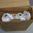 Hexagram Christmas Soap Dispenser Set of 2, Christmas Kitchen Decor, Xmas Gnomes Glass Soap Dispenser for Home Indoor Decorations, Xmas Refillable Lotion Essential Oil Dispensers with Pump