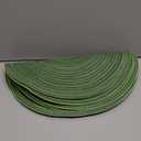 Floroom 15 Inch Round Braided Placemats Set of 4, Washable Heat Resistant Cotton Polyester Circle Place Mats for Kitchen Dining Table - Forest Green