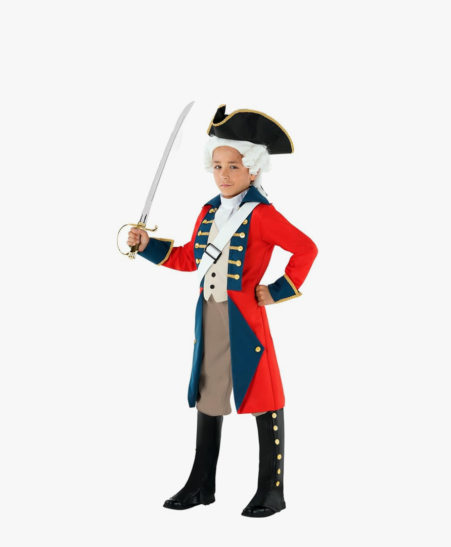 Morph - Revolutionary War Costume Kids - Colonial Costume Boys - British Red Coat Costume - Napoleon Costume Kids Size L