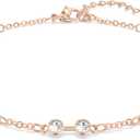 Swarovski Remix Collection strand, Round cut, clear, Rose gold-tone finish