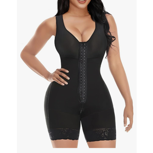 YIANNA Fajas Colombianas Shapewear for Women Tummy Control Post Surgery Full Body Shaper Butt Lifter with Zipper Crotch, L