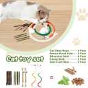 Catnip Chew Toys for Cats, 12 Pack Cat Toys with Silvervine Sticks, Natural Silvervine Stick Cage Balls & Bell Balls for Indoor Cats