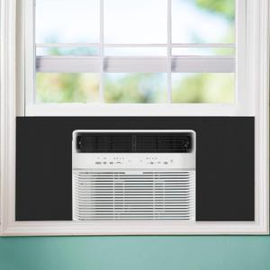 Flehomo Window AC Side Panel, Full Surround Insulation Window Air Conditioner Foam Panels, Insulated Side Panels Kit for Window AC Units for Winter and Summer, Black