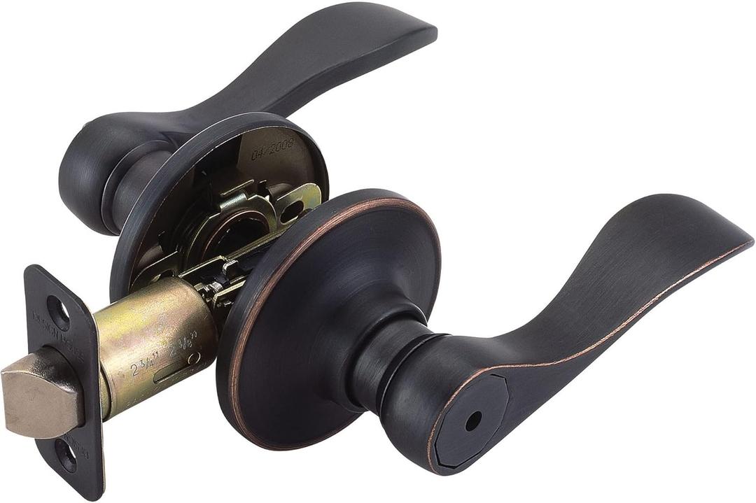 Design House 700534 Springdale Privacy Bed and Bath Door Lever Oil Rubbed Bronze