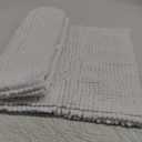 SUBRTEX Bathroom Rugs, 24" x 36" Chenille Bath Rug Soft Short Plush Bath Mat Soft Shower Mat Water Absorbent Shower Mat Quick Dry Machine Washable, White