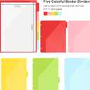 2Pack 3 Ring Binder 1 Inch for Letter-Size(11" x 8.5") Paper with 5-Tab Dividers, Binders 1 Inch with Custom Labels, Pockets, Clipboard Organizer, for Women School Office - Silver EYROZILL