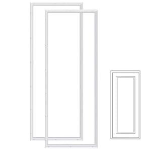 DoubleFill 2 Pcs 22 x 64 Inch Entry Door Frame Only Replacement Kit for 1" Glass (Glass Not Included), 1 Lite Exterior Front Door Window Frame Replacement (Rectangle)