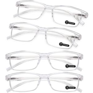 TERAISE Fashion Anti-blue light Reading Glasses Men Women Computer Reader (Transparent)
