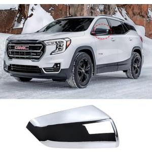Right Passenger Side Exterior Mirror Cap Cover Rearview Mirror Cover Trim Fit for 2018 2019 2020 2021 2022 2023 Chevrolet Equinox & GMC Terrain Replace 23406416, Chrome 