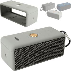 BUCCQTR Silicone Case Protective Cover Soft Portable Shell Compatible with Marshall Emberton Speaker (Gray)