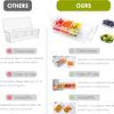 Ice Chilled Condiment Organizer with Detachable Ice Box & Hanging Side Bins  Ice Chilled Taco Bar Serving for Parties, Fruits, Salad  Includes Tongs, Spoons (BPA-Free) (4 Compartments)