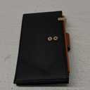 BOSTANTEN Leather Wallets for Women RFID Blocking Slim Bofild Purse Card Holder with Zipper Pocket (Medium, 1-Black+Brown)