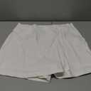 Floerns Women's Casual Mid Waist Skorts Wrap Front Business Casual Outfit Skirt Shorts (Large, White)