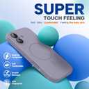 Miracase Magnetic for iPhone 17 Case, Compatible with MagSafe, Integrated Silicone Camera Control Cover, 3.0mm Thicken Shockproof Drop Protection Phone Case for 17,Lavender Gray