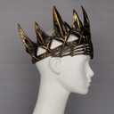 2 x KIPETTO Halloween Crow Crown Gothic Crown Headpiece Evil Queen Crowns Witch Costume Hair Accessories for Halloween Party Theme Costumes,Gold