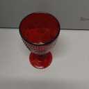 24 Pcs Red Vintage Wine Glasses Set, 10 Ounces Colored Glass Water Goblets, Unique Floral Embossed Pattern High Clear Stemmed Glassware Wedding Party Bar Drinking Cups Fancy Glasses Hand Wash Only