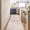 3x10 Washable Hallway Runner Rug - Indoor Modren Abstract Kitchen Carpet with Non Slip Backing Home Decor Long Rugs for Bedroom Laundry Entryway Ultra Soft Floor Mat for Bathroom 3x10 Beige