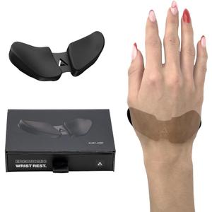 DELTAHUB Carpio 2.0 - Left-Handed Truly Ergonomic Wrist Rest for Mouse, Carpal Tunnel Support, Pain Relief, Anti-Fatigue, Easy Glide, Sleek, Office Computer, Laptop, Gaming - Large, Grey