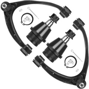 Front Upper Control Arms Forged Steel with Lower Ball Joints Suspension Kit for Chevy GMC Silverado Suburban Sierra 1500 Avalanche Tahoe Yukon 2007-2014 (4pc Set)