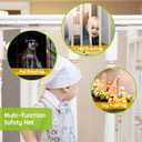 Baby Gates for Stairs with Banister, Guard Safety Net for Baby, 10ft x 3ft Stair Railing Mesh Barrier for Kids, Cats, Dogs, Child Safety Rail Guard, White