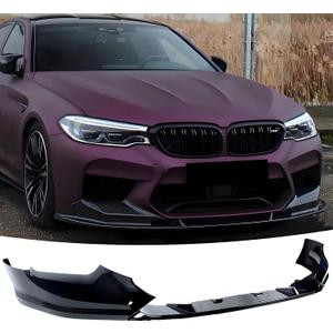 Front Bumper Lip Splitter Spoiler Fit for BMW M5 F90 2018 2019 2020 Gloss Black 3pcs M Style Air Chin Body Kit Exterior Accessories