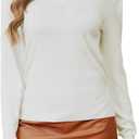 Women's Spring Tops 2025 Fashion V Neck Knit Summer Casual Lightweight Pullover Sweater (White, M)