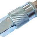 SANFU 3/8 High Flow Air Fittings, 3/8 Inch Flow Size, Industrial M-Type Coupler, 1/4 Inch Female Threads Size, Steel Material, 300PSI, 9 Pieces Air Compressor Accessories Fittings