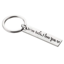BOGZON Drive Safe Keychain I Love You Pendant Dad Boyfriend Gift Trucher Husband Valentiness's Day Driver Gift for Women Men