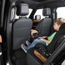 TAIKOO Seat Back Protector + Large Capacity Pocket Storage Organizer,Preventing the Impact of Children Stepping on the Seat Backrest (Black)