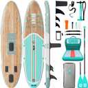Niphean Inflatable Stand Up Paddle Board with SUP Accessories, Anti-Slip EVA Deck, 10’6’’ Inflatable Paddle Boards for Adults & Youth of All Skill Levels