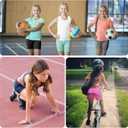 DIPUG Girls Volleyball Shorts 3 Pack with Pockets Kids High Waist Biker Shorts for Dance Yoga Cheer Gymnastics, Size: 11-13 Years