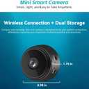 Hidden Camera Mini Spy Camera 1080P WiFi, Wireless Pet Camera Indoor Security Cam with Night Vision, Motion Detection, Nanny Cam for Home Baby Monitor, TF Card Storage-Black