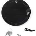 Linskip Fuel Tank Cap Cover with Lock Replacement for Ford F150 & f150 Raptor 2015 2016 2017 2018 2019 2020, Sporty Style Gas Door Cover for 2015-2020 F150 Exterior Accessories(Lock, Black)