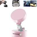 Foldable Magnetic Vacuum Phone Holder, 360 Electric Suction Car Mount, Double-Sided Swivel Stand for Car, Mirror, Gym, Kitchen, Hands-Free Portable Phone Holder (Pink)