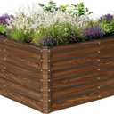 SnugNiture Galvanized Raised Garden Bed 4x4x2FT Outdoor Large Metal Planter Box Steel Kit for Planting Vegetables, Flowers