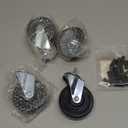 Stem Caster Wheels 3 inch, Shelving Wheels Heavy Duty, Industrial Casters for Wire Shelving, Wheels Set of 4, Stem Threaded 1/4"-20 Shelf Caster Replacement Wheel, Black