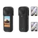 Silicone Protective case Suitable for Insta360 X5,All-Round Protective case with Lens Cover,2 Pieces Composite Screen Protector,Suitable for Insta360 X5 Accessories (Black)