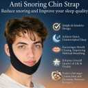 Anti Snoring Chin Strap, Chin Strap for Sleeping, Premium Airflow Jaw Strap, Stop Snoring Chin Strap, Snoring Solution for Men and Women, Breathable Chin Strap, Snoring Chin Strap (Grey~)