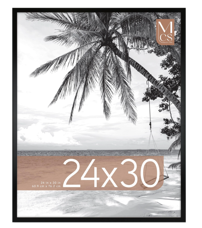 MCS Original Poster Frame 24x30 Black Lightweight Vertical & Horizontal Wall Hanging Large Picture Frame for Posters, Art Prints & Gallery Wall (2-Pack)