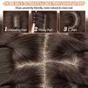 XIXIBI Dark Brown Wigs with Bangs for Women, 4x4 Realistic Scalp Layered Curly Wavy Synthetic Wigs, Beginners Friendly Free Parting Natural Looking Heat Resistant Wig for Daily Party Use 18Inch