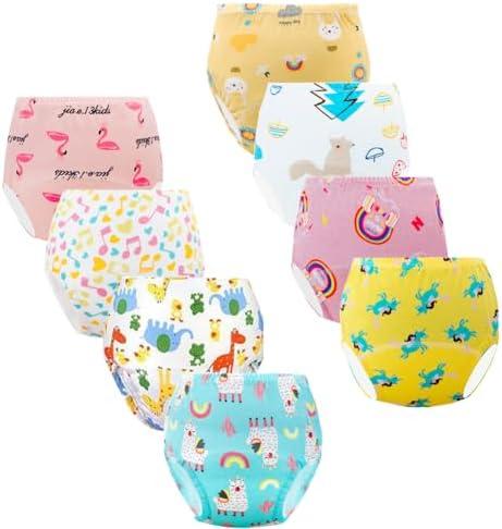 Potty Training Underwear for Girls, Toddler Learning Designs Training Pants(8 Packs, Multi-Colored, 4-6T, L)