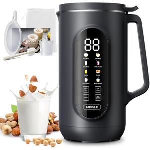 8-in-1 Nut Milk Maker Machine, 35oz Plant-Based Milk & Soup Machine with 12H Delay Start, Self-Clean, Keep Warm  Soy, Oat, Almond & More, Black