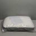 Seally Molded Bed Pillow for Pressure Relief, Adaptive Memory Foam with Washable Knit Cover, Standard, 16x24x5.75 Inches, White, Grey