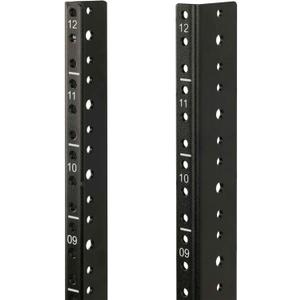 Tecmojo 12U Vertical Server Rack Rail Pair Kit DIY Rack Rails Kit, 12-24 Screws Included to Mount Equipment, Black